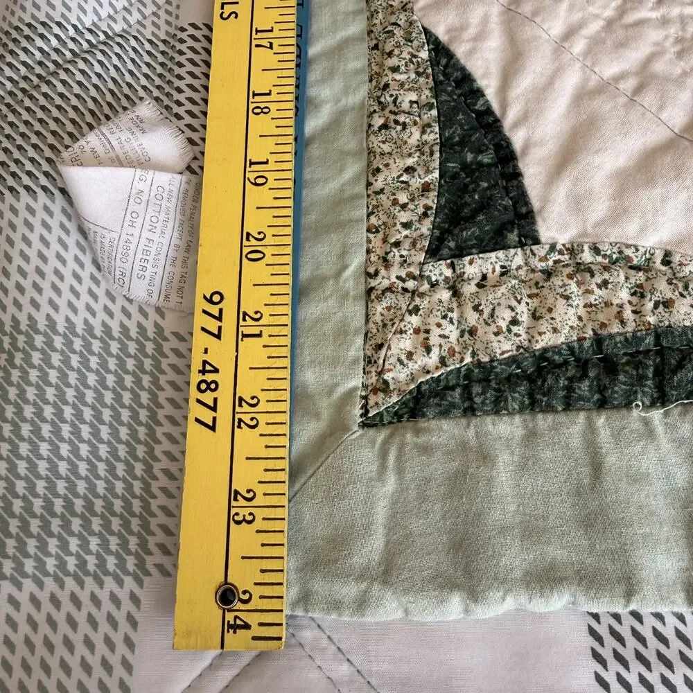 Quilted Pillow Sham vintage with patchwork 24x29